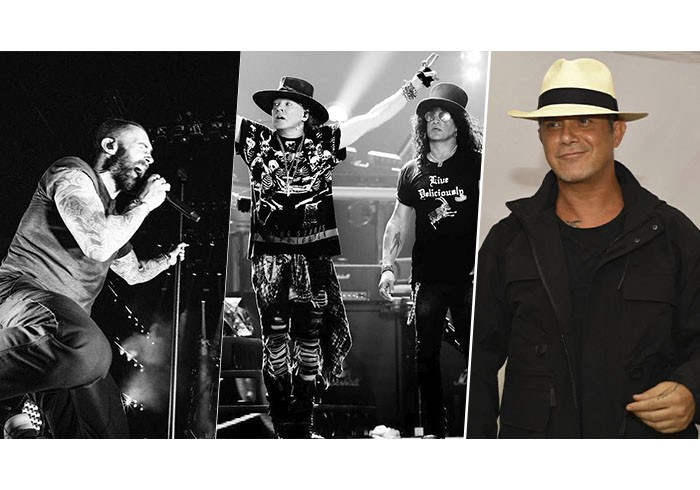 Fotos: Instagram @maroon5 / @gunsnroses / @alejandrosanz