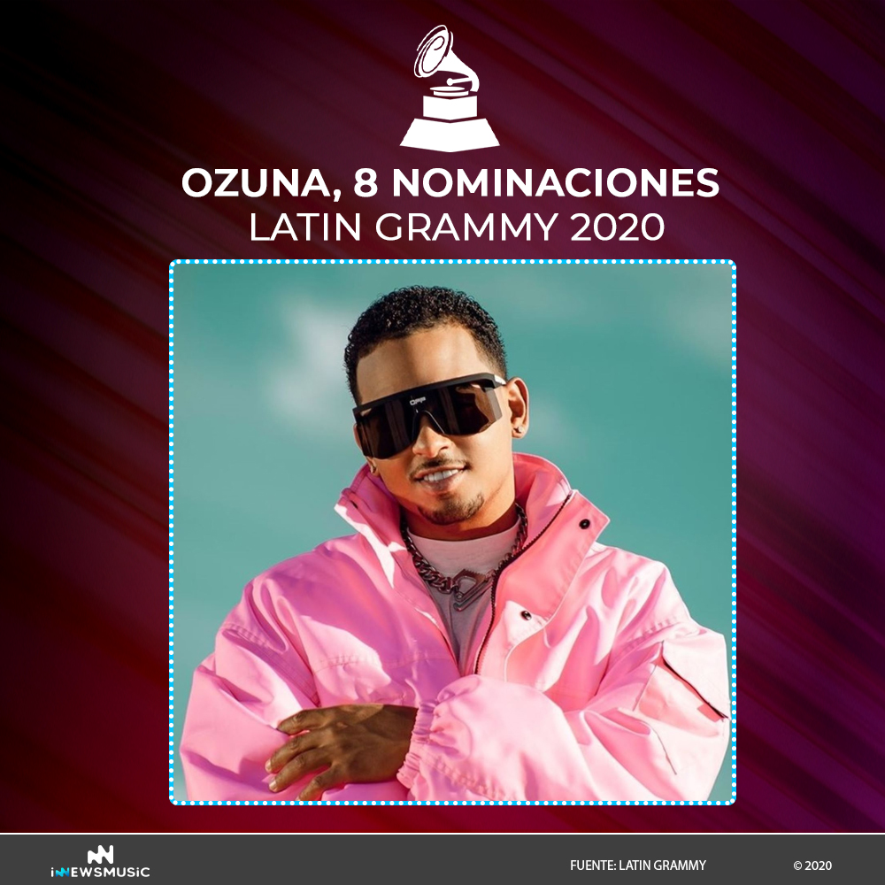 Ozuna recibe 8 nominaciones en los Latin Gammys 2020