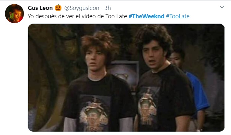 Reacci&oacute;n Too Late 2 / Foto: Twitter