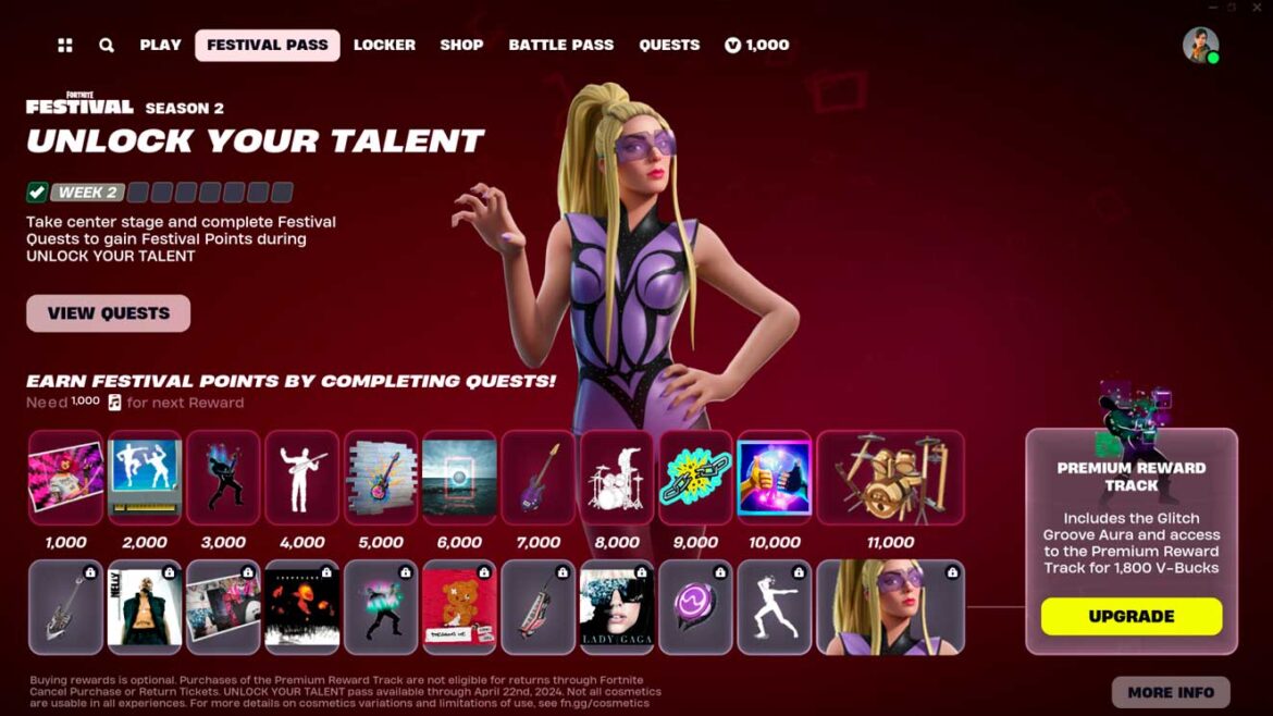Lady Gaga conquista Fortnite: Descubre la magia del Festival Temporada 2 2 Fortnite y Lady Gaga se unen